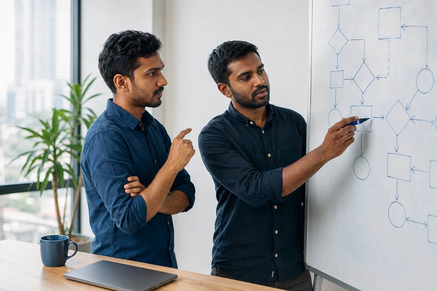 Sri Lankan developers mapping a custom software architecture